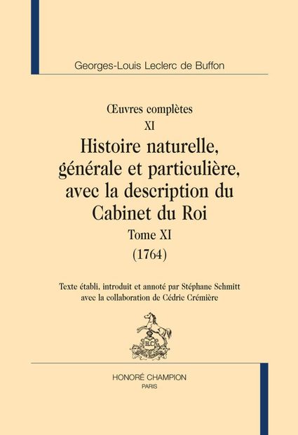 Buffon: Oeuvres Complètes, Volume 11