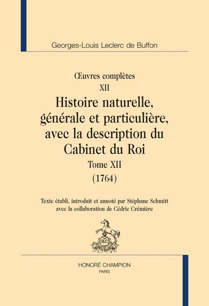 Buffon: Oeuvres Complètes, Volume 12