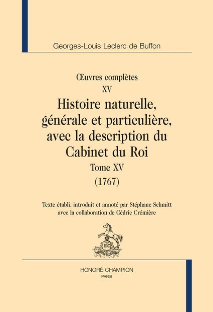 Buffon: Oeuvres Complètes, Volume 15