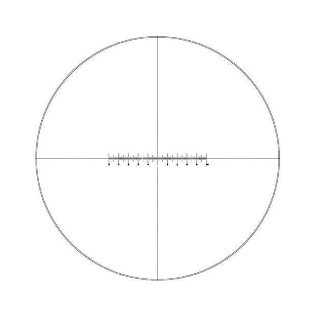 Reticle with 100 divisions in 10mm (Ø25mm)