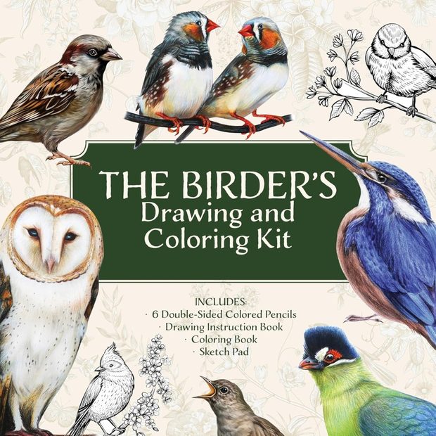 The Birder's Drawing and Coloring Kit