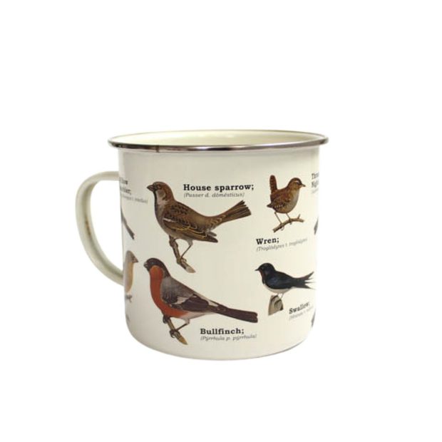 Garden Birds Enamel Mug