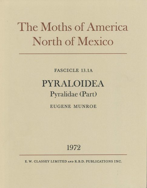 The Moths of America North of Mexico, Fascicle 13.1A: Pyraloidea: Pyralidae (Part): Scopariinae and Nymphulinae