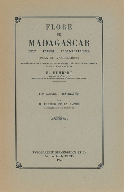 Flore de Madagascar et des Comores, Fam. 119