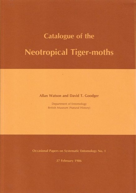 Catalogue of Neotropical Tiger-moths