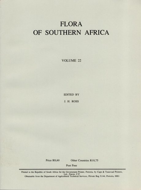 Flora of Southern Africa, Volume 22