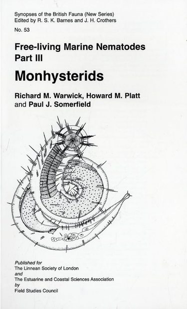 SBF Volume 53: Free Living British Nematodes, Part 3