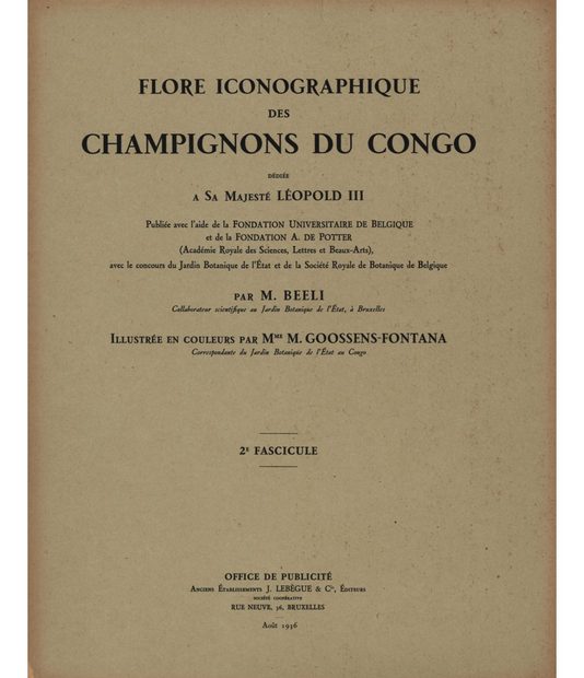 Flore Iconographique des Champignons du Congo, Fasc. 2: Lepiota, Annularia