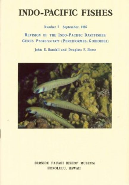 Revision of the Indo-Pacific Dartfishes, Genus Ptereleotris (Perciformes: Gobioidei)