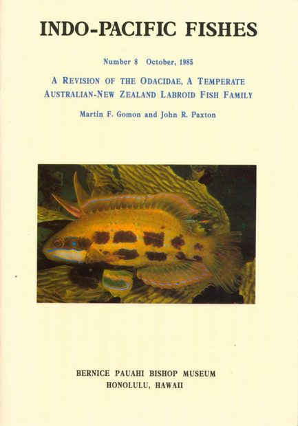 A Revision of the Odacidae, a Temperate Australian-New Zealand Labroid Fish Family
