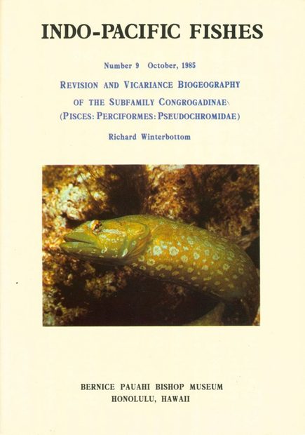 Revision and Vicariance Biogeography of the Subfamily Congrogadinae (Pisces: Perciformes: Pseudochromidae)