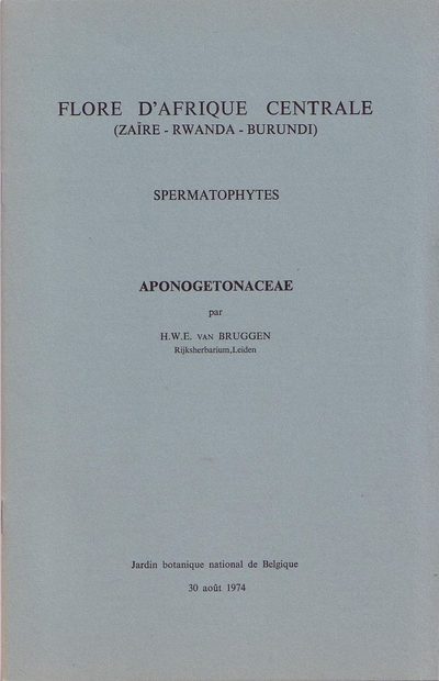 Flore d'Afrique Centrale: Spermatophytes, Aponogetonaceae