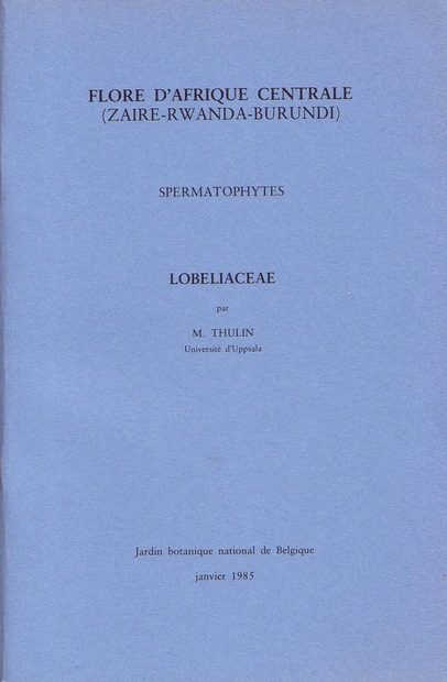 Flore d'Afrique Centrale: Spermatophytes, Lobeliaceae