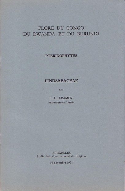 Flore d'Afrique Centrale: Ptéridophytes, Lindsaeaceae