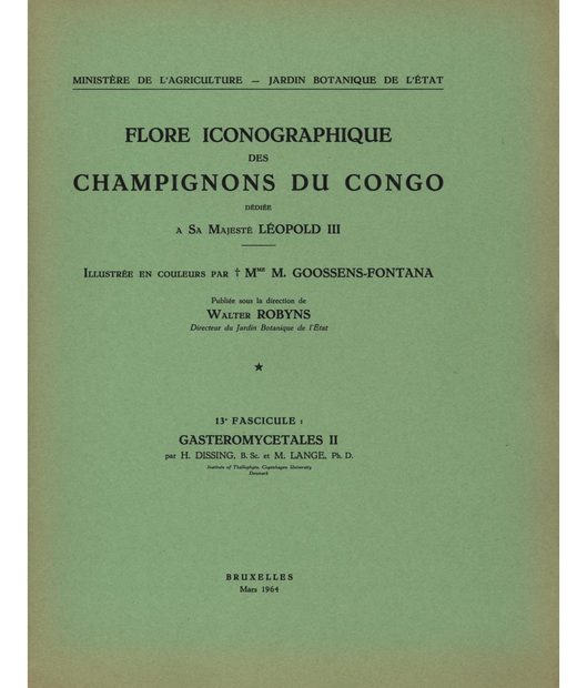 Flore Iconographique des Champignons du Congo, Fasc. 13: Gasteromycetales 2