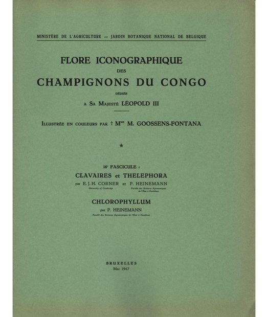 Flore Iconographique des Champignons du Congo, Fasc. 16: Clavaires et Thelephora, Chlorophyllum