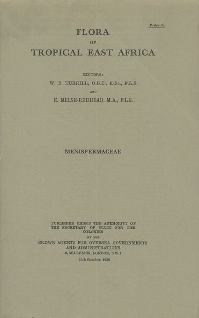 Flora of Tropical East Africa: Menispermaceae