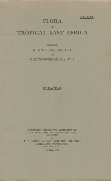 Flora of Tropical East Africa: Oleaceae