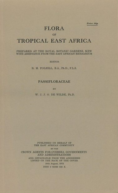 Flora of Tropical East Africa: Passifloraceae