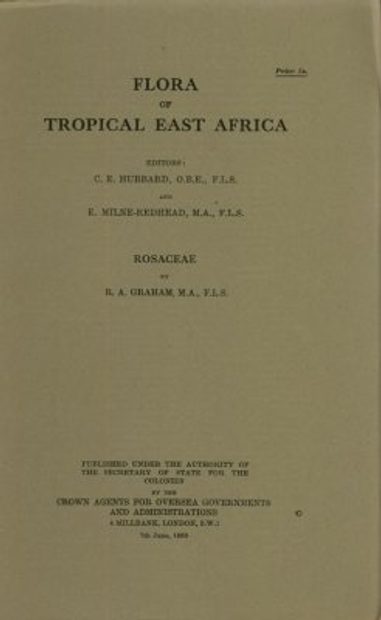 Flora of Tropical East Africa: Rosaceae