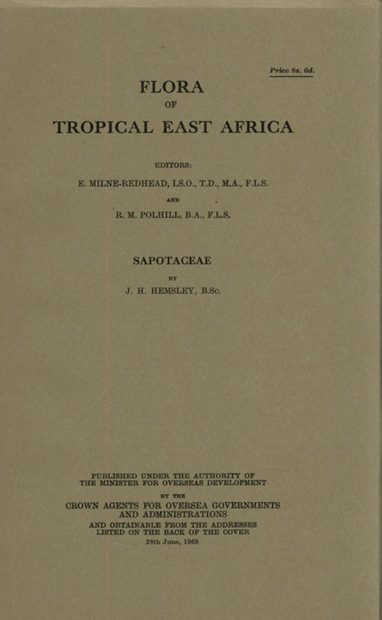 Flora of Tropical East Africa: Sapotaceae