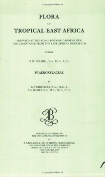 Flora of Tropical East Africa: Ptaeroxylaceae