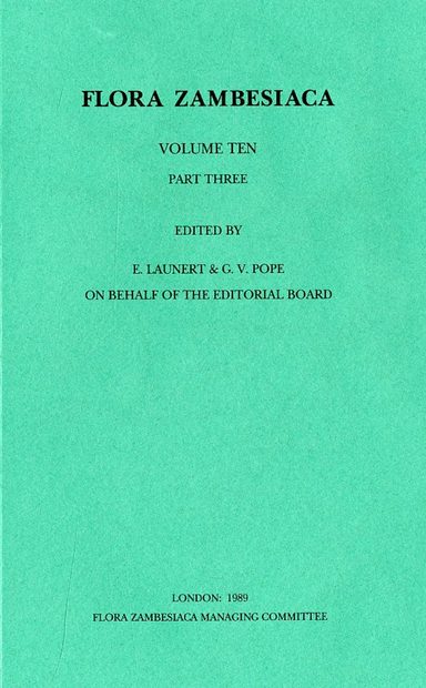 Flora Zambesiaca, Volume 7, Part 4: Canellaceae - Boraginaceae