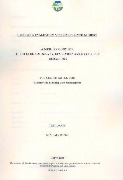 Hedgerow Evaluation and Grading Systems (HEGS)