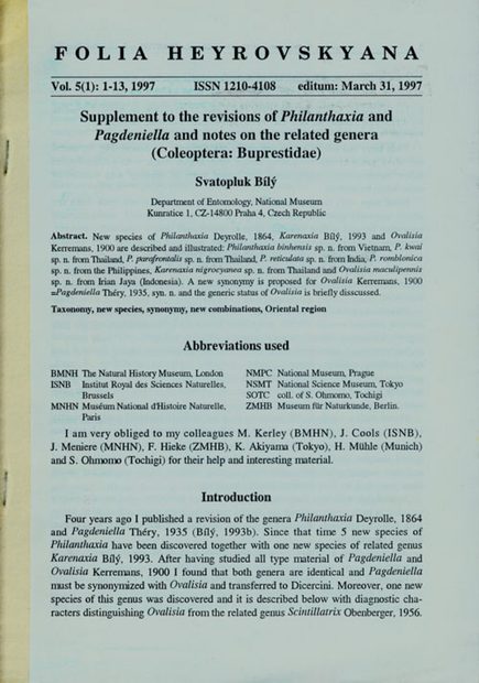 Folia Heyrovskyana, Series A, Volume 5