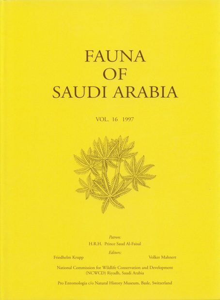 Fauna of Saudi Arabia, Volume 16