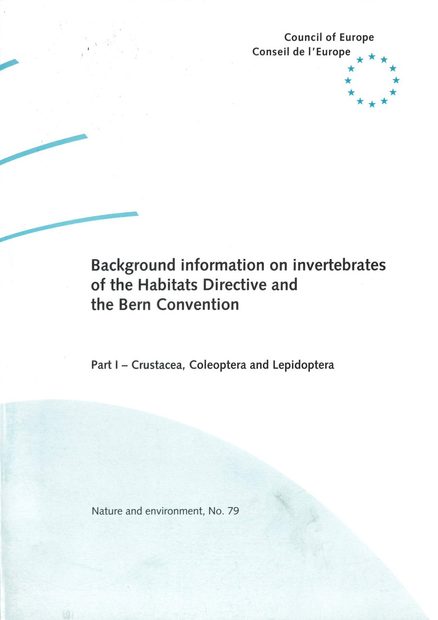 Background Information on Invertebrates of the Habitat Directive and the Bern Convention, Part 1