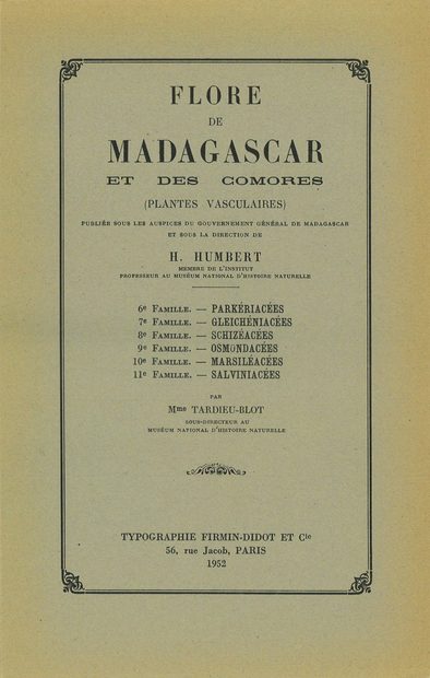 Flore de Madagascar et des Comores, Fam. 6-11