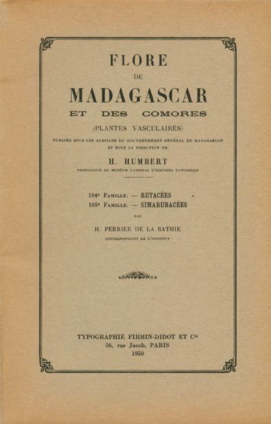 Flore de Madagascar et des Comores, Fam. 104-105