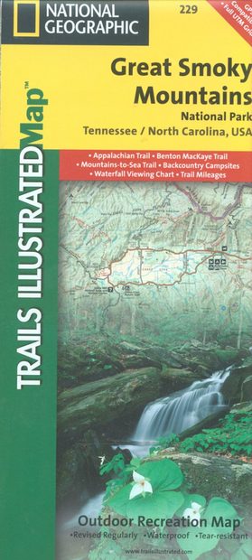 North Carolina: Map for Great Smoky Mountains National Park