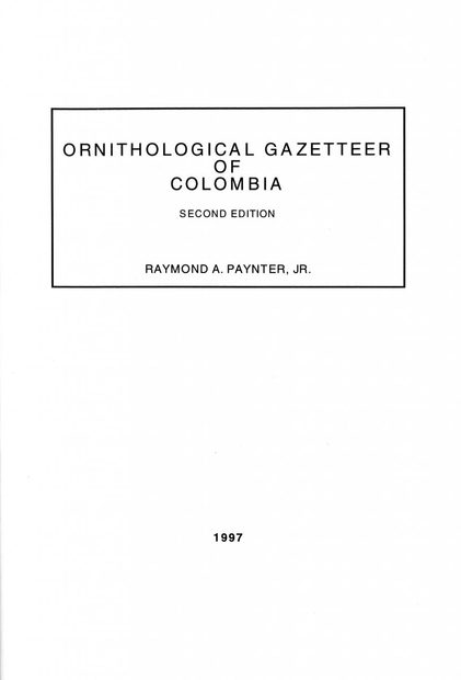 Ornithological Gazetteer of Colombia
