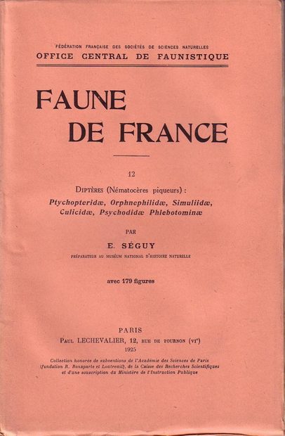 Faune de France, Volume 12: Diptères Nématocères Piqueurs