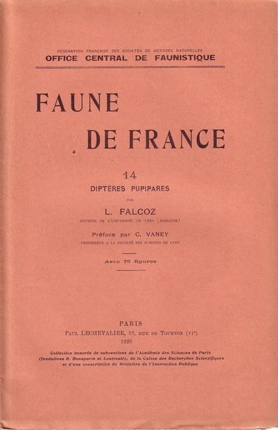 Faune de France, Volume 14: Diptères Pupipares