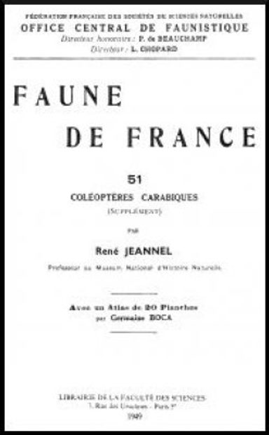 Faune de France, Volume 51: Coléoptères Carabiques Supplément