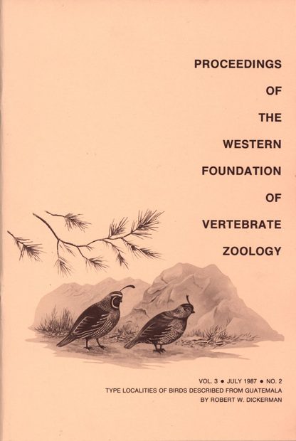 Type Localities of Birds Described From Guatemala