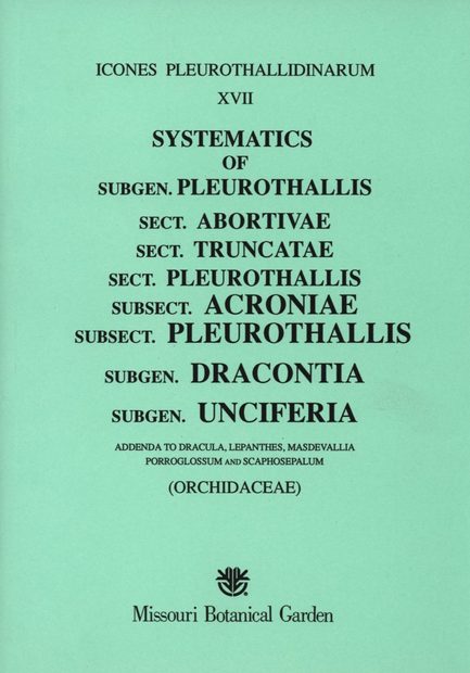 Icones Pleurothallidinarum XVII [MSB 72]