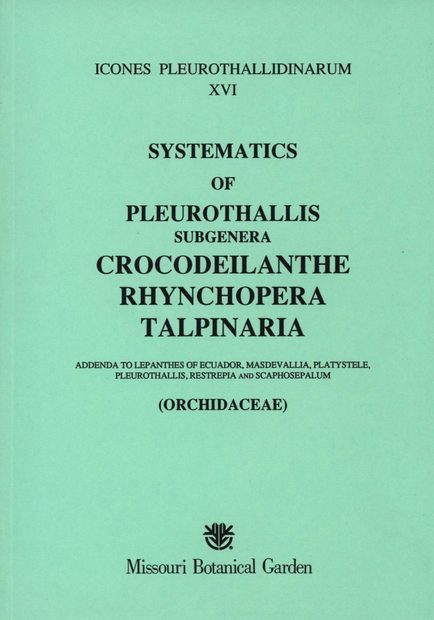 Icones Pleurothallidinarum XVI [MSB 65]